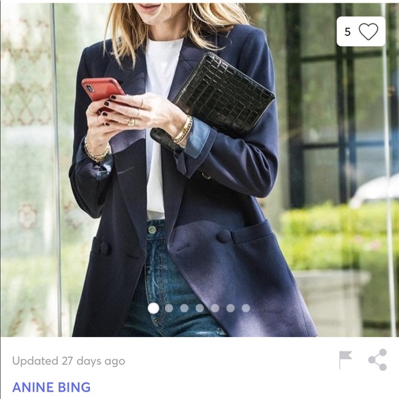 Anine Bing Navy Blazer - Picture 4 of 4